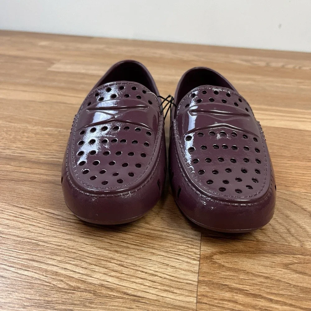 Floafers Prodigy Driver Burgundy‎ Patent  Loafers Shoes Big Kids Size 2 NEW
